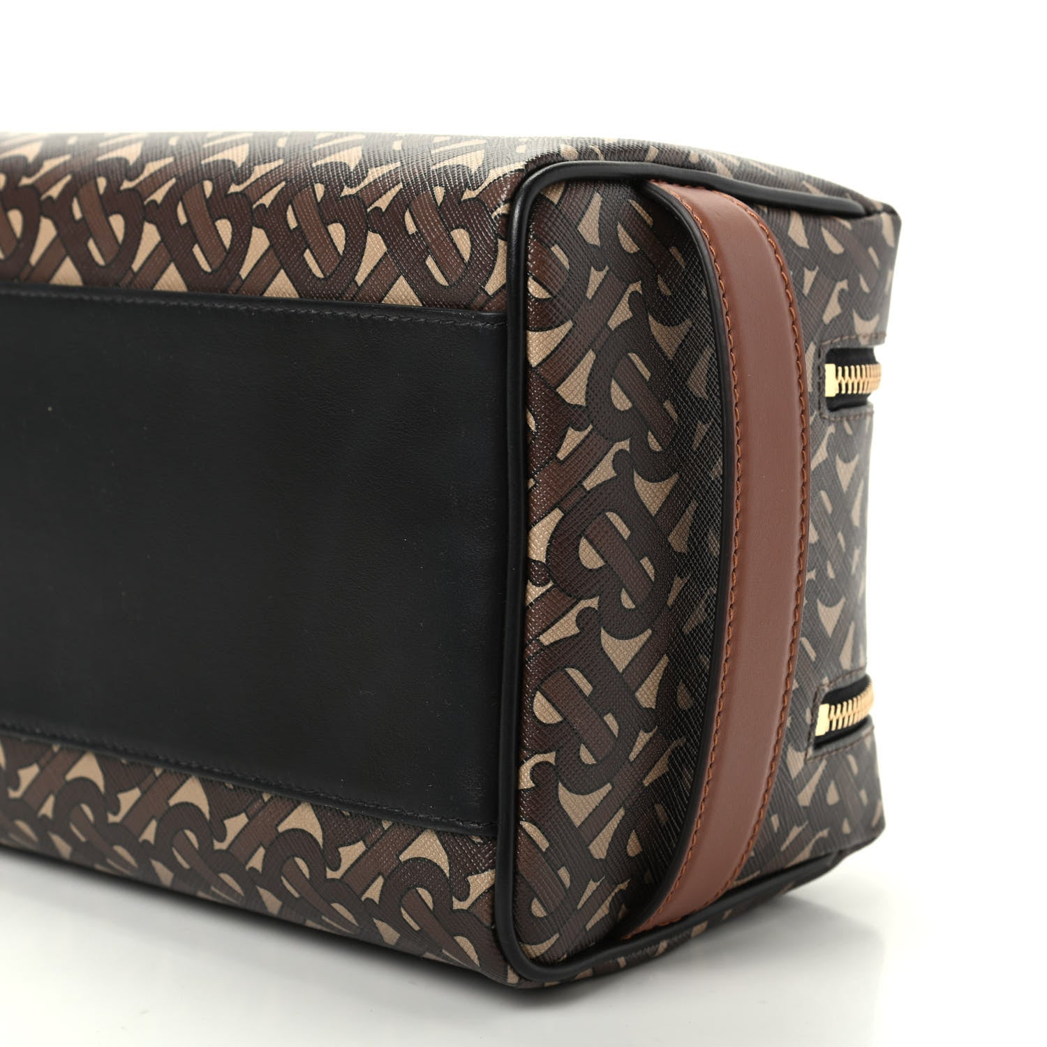 Burberry E-Canvas Monogram Travel Pouch Bridle Brown 7 of 9