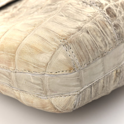 Nancy Gonzalez Crocodile Foldover Clutch Beige 9 of 12