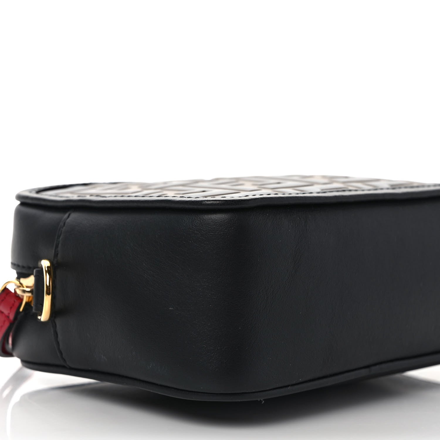 Fendi Vitello Century Bi-Color FF 1974 Embossed Mini Camera Case Maya Black 8 of 9
