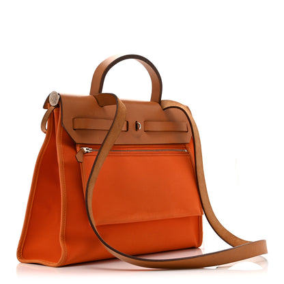 Hermes Toile Vache Hunter Herbag Zip 31 PM Orange 4 of 11