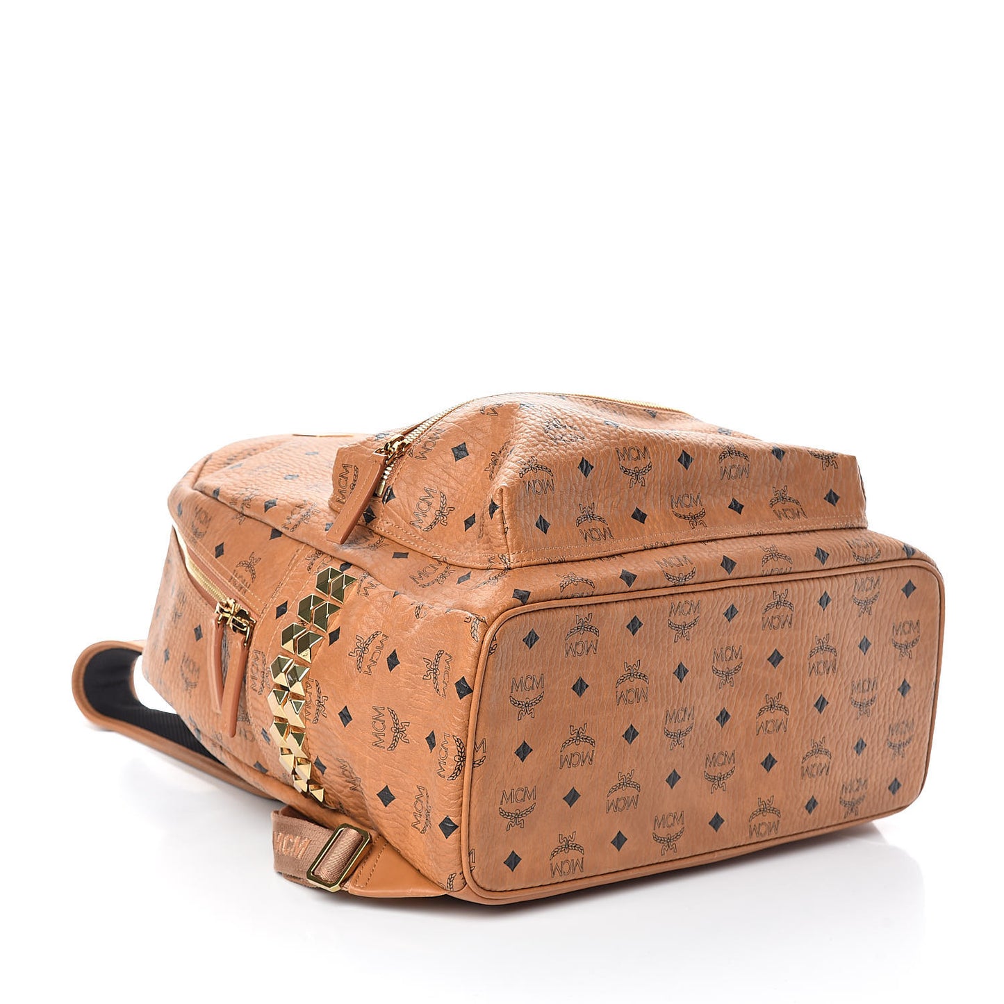 Visetos Large Side Studs Stark Backpack Cognac