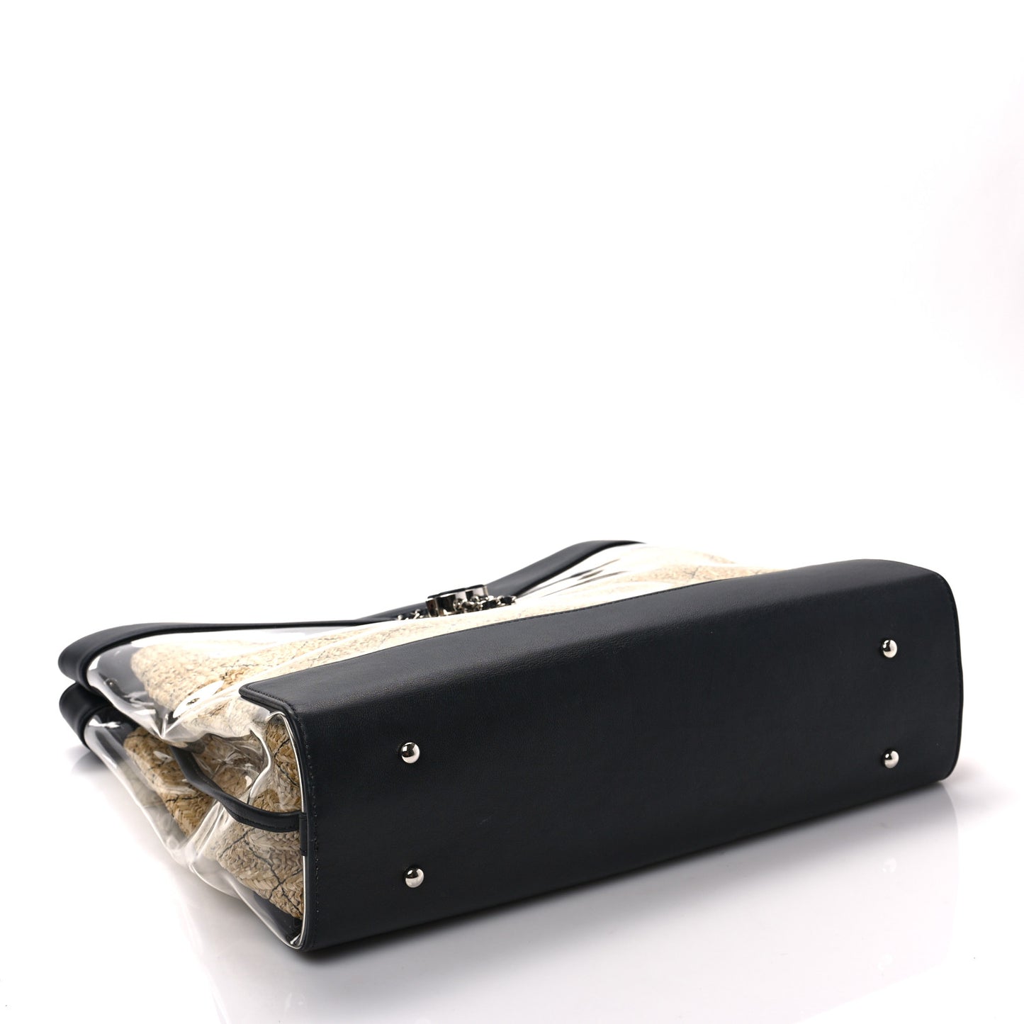 Calfskin PVC Quilted Chanel 31 Bag Black