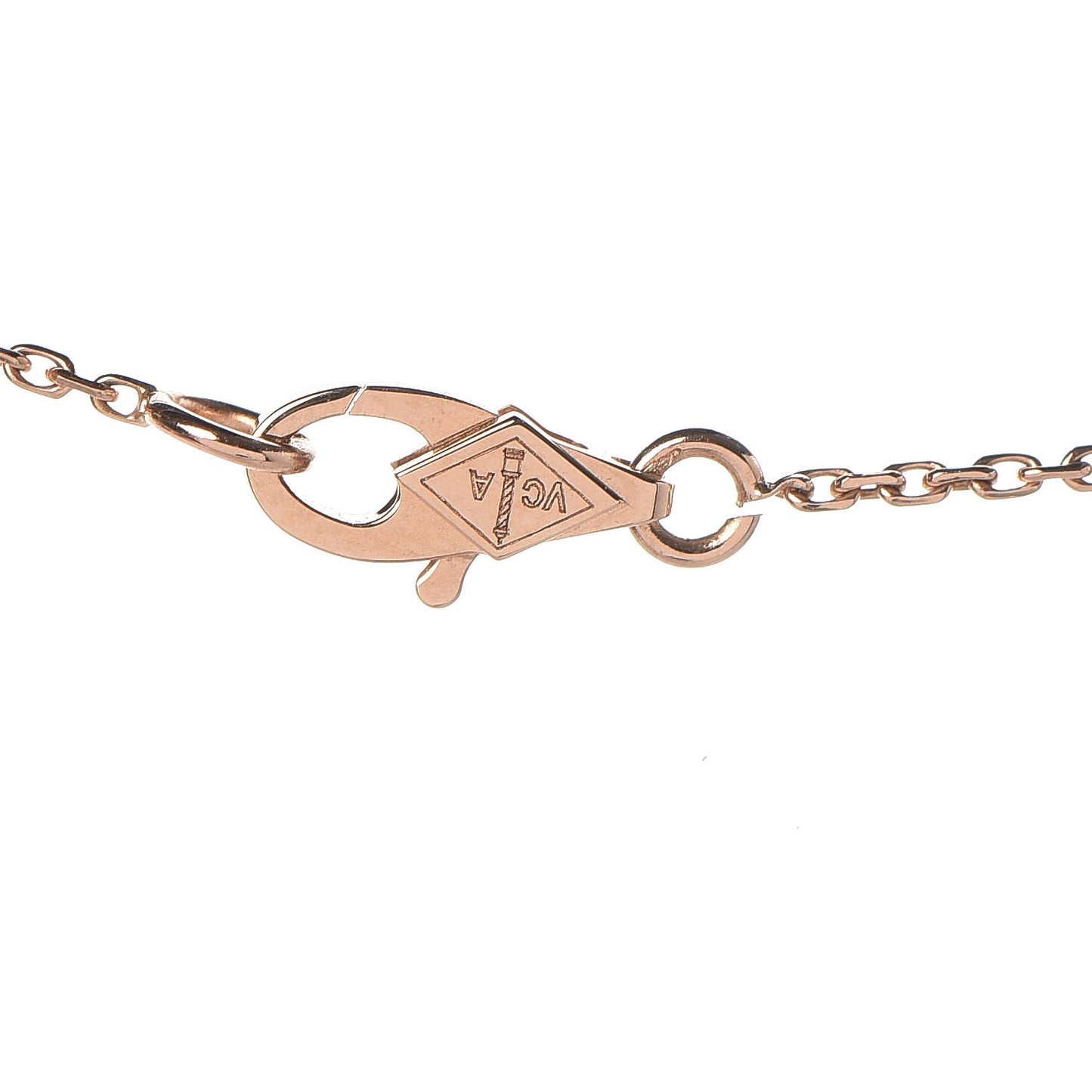 18K Rose Gold Carnelian Sweet Alhambra Pendant Necklace