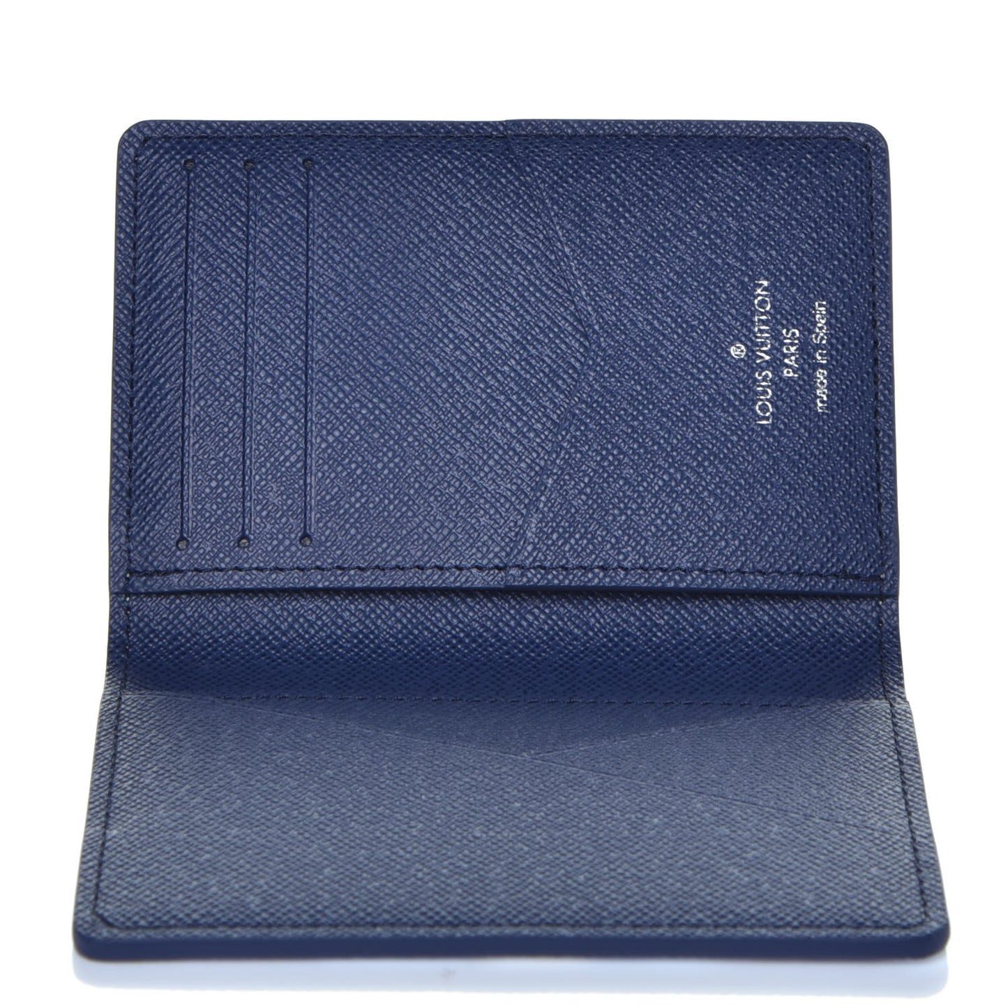 Monogram Watercolor Pocket Organizer Blue
