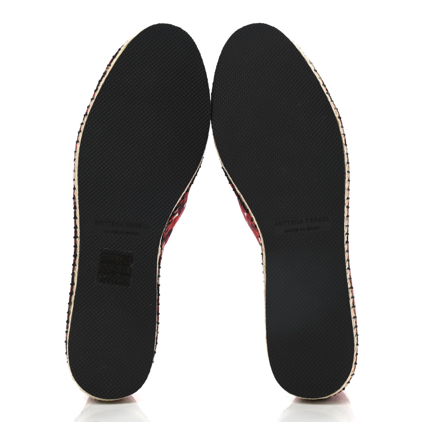 Satin Micro Square Grid Espadrille 36 Red Multicolor