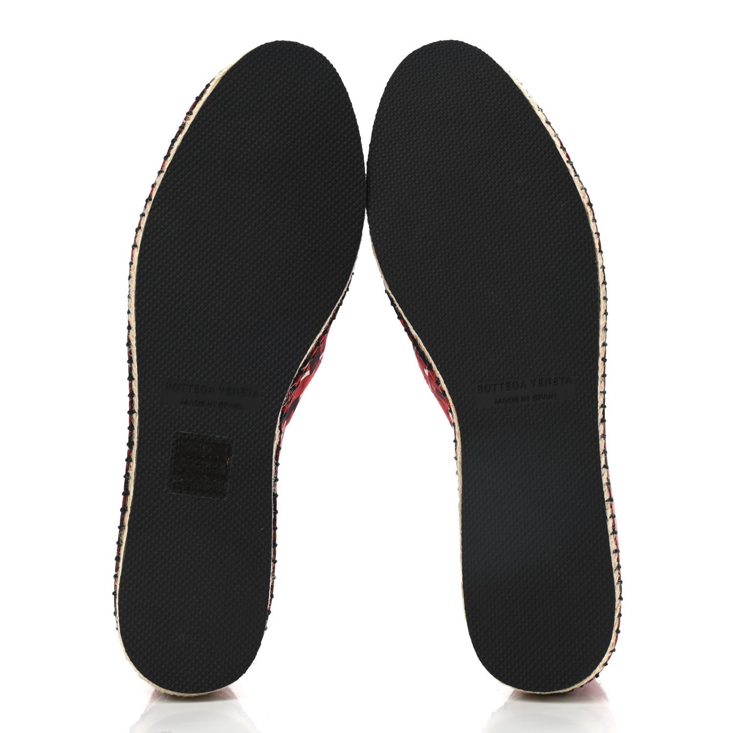 Bottega Veneta Satin Micro Square Grid Espadrille 36 Red Multicolor 5 of 7