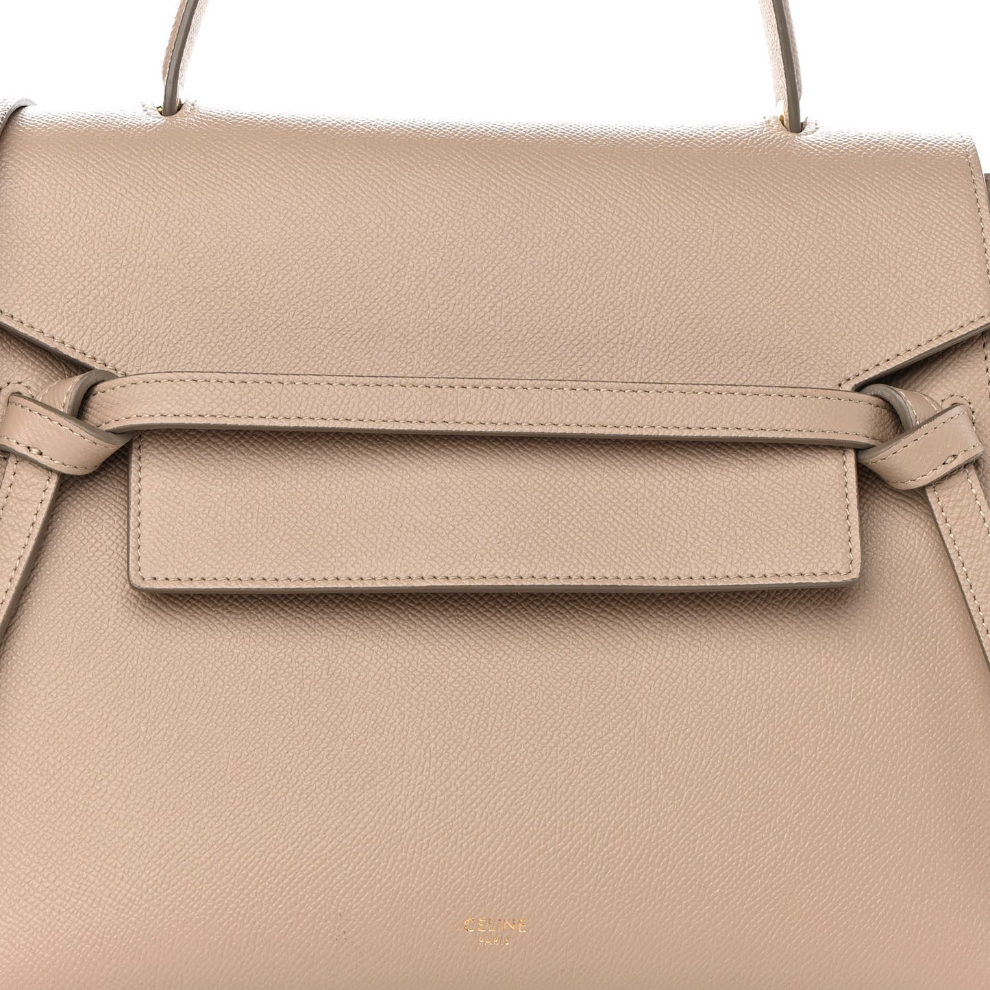 Grained Calfskin Mini Belt Bag Light Taupe