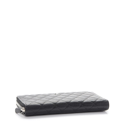 Chanel Caviar Quilted Large Zip Around Organizer Wallet Black 4 of 8