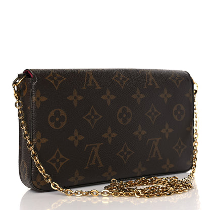Louis Vuitton Monogram Pochette Felicie Chain Wallet Fuchsia 4 of 9
