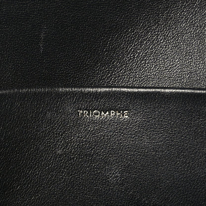 Celine Shiny Calfskin Triomphe Shoulder Bag Black 6 of 9