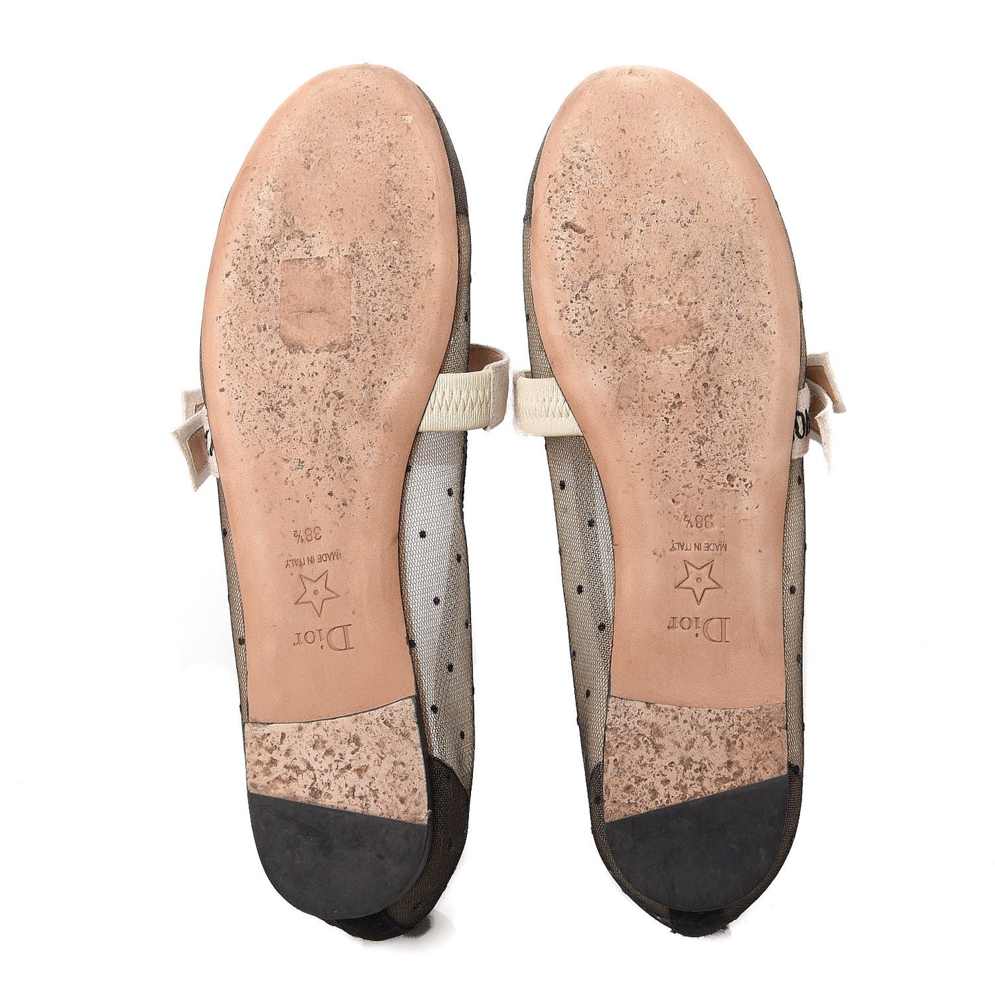 Swiss Tulle Dotted Miss J'Adior Ballet Pumps 38.5 Black Nude
