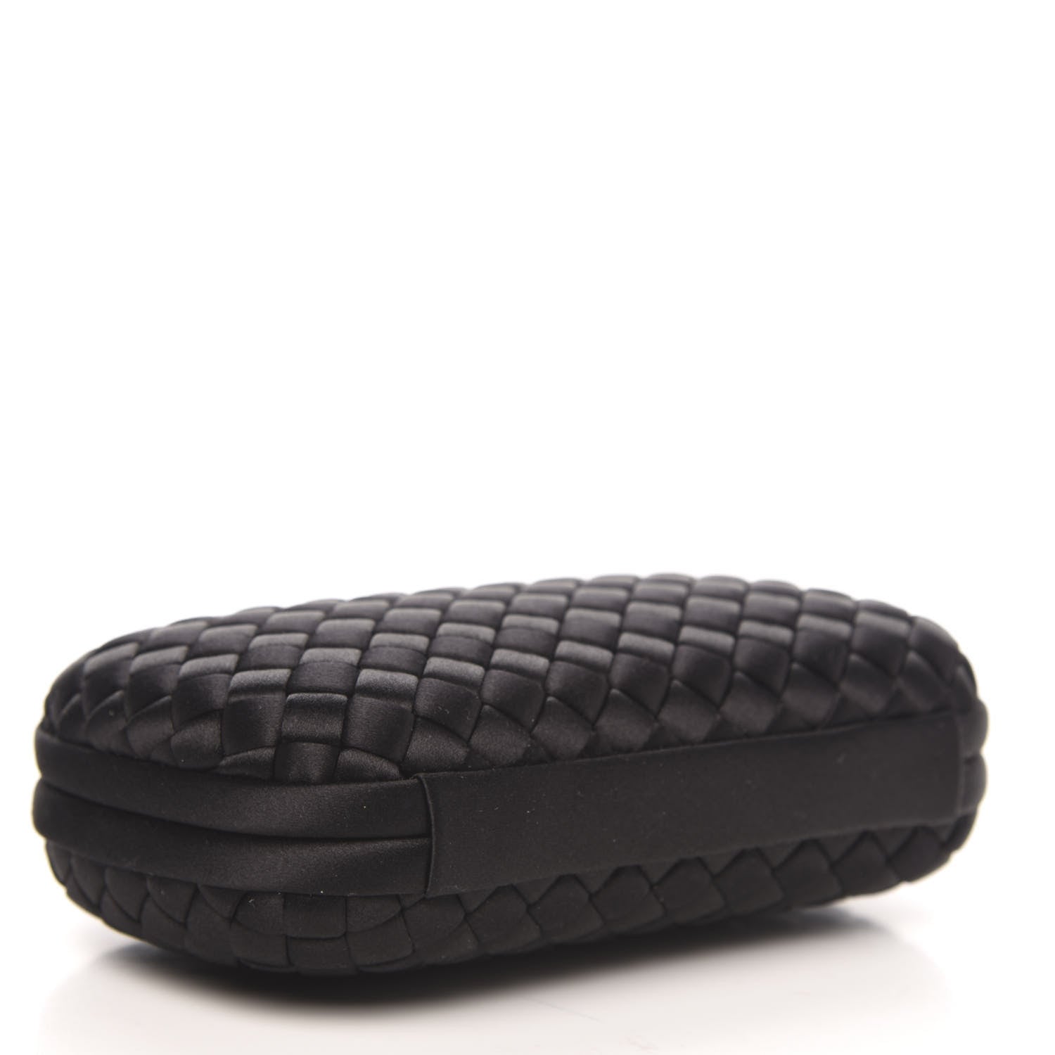 Bottega Veneta Satin Intreccio Impero Knot Clutch Black 4 of 8