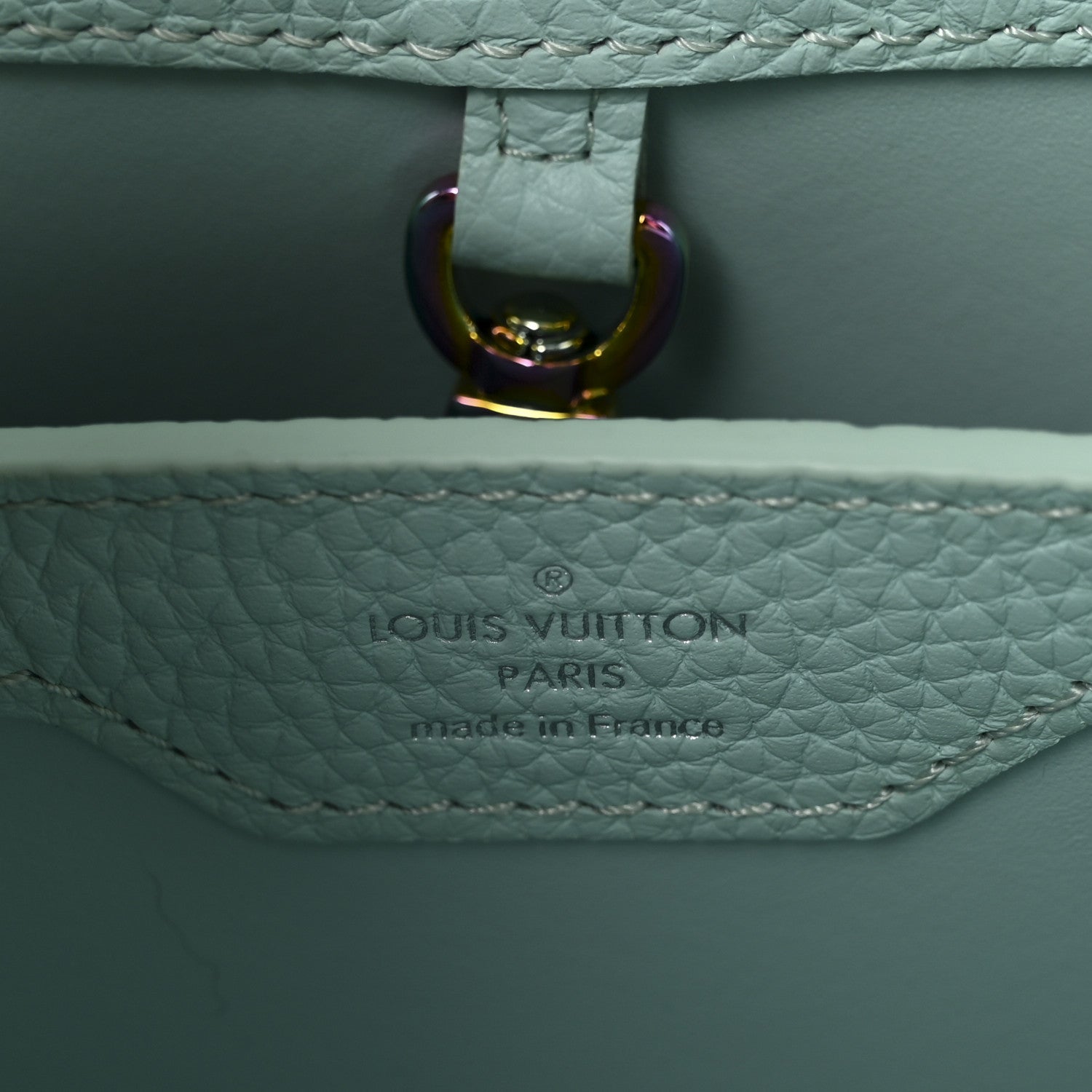 Louis Vuitton Taurillon Capucines BB Iridescent Topaz 7 of 10