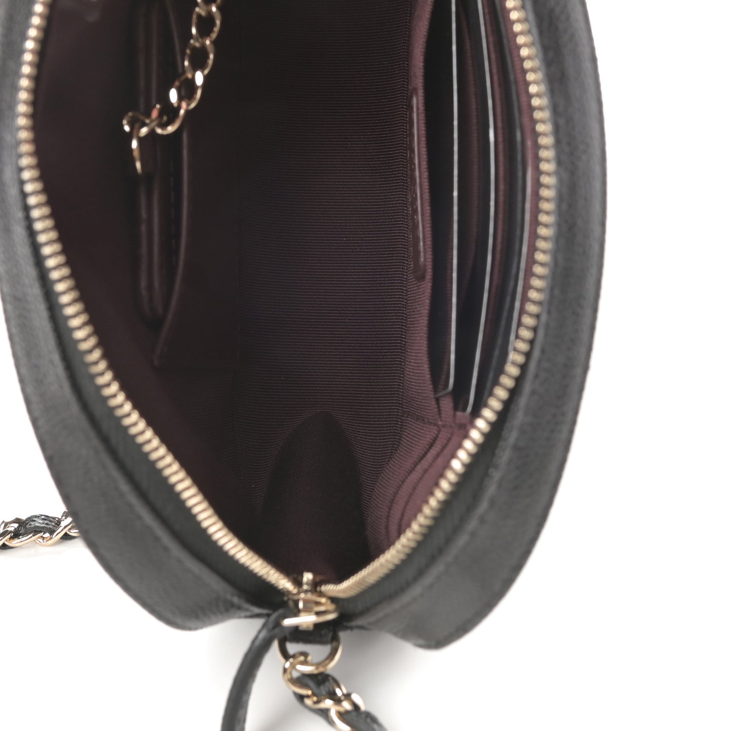 Caviar Quilted Vanity With Chain Black