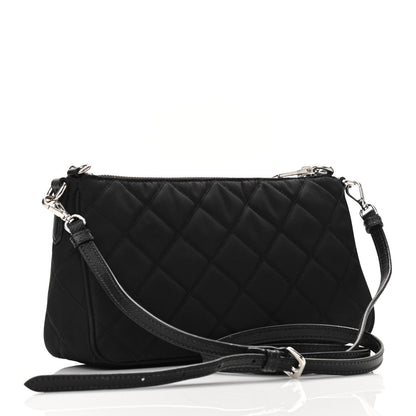 Prada Nylon Tessuto Impuntu Quilted Crossbody Bag Black 3 of 9