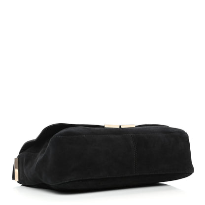 Gucci Suede G Square Medium Shoulder Bag Black 3 of 5