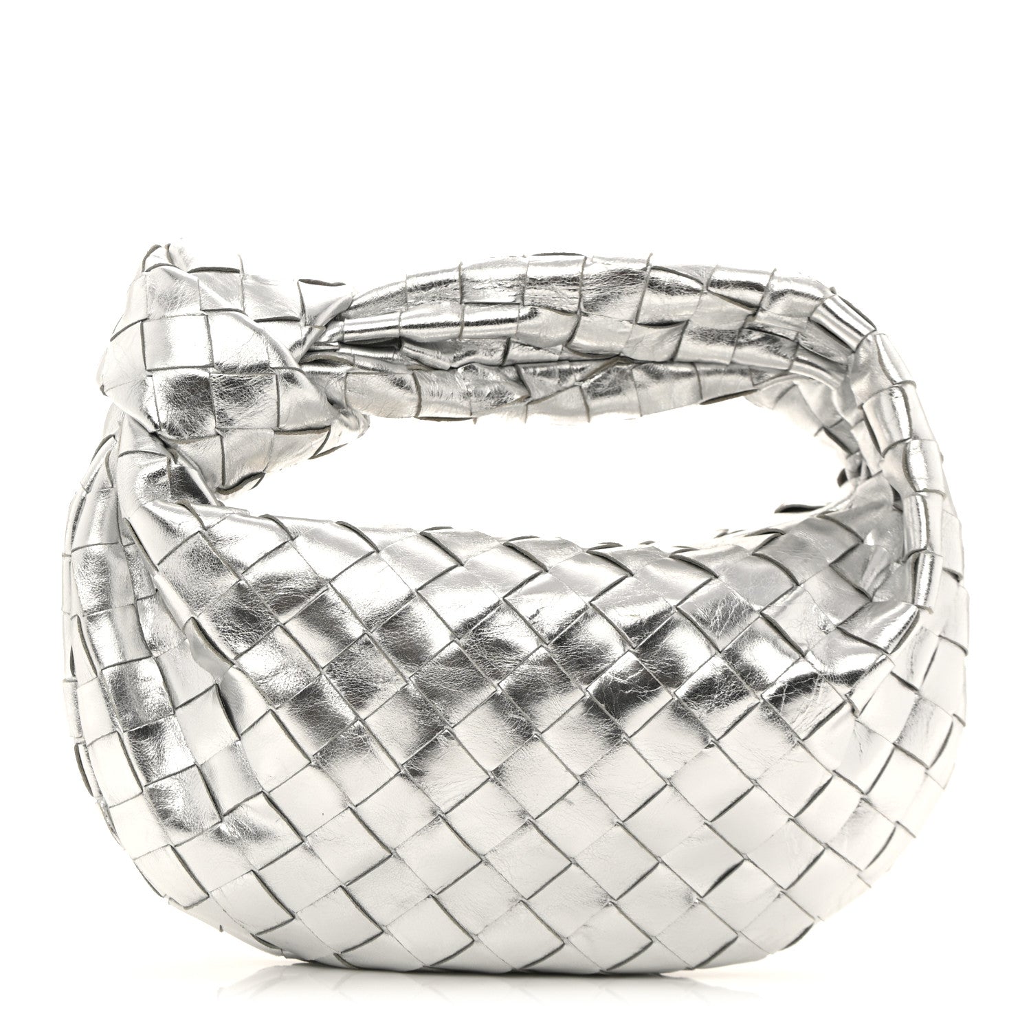 Bottega Veneta Metallic Nappa Intrecciato Mini Jodie Silver 1 of 10