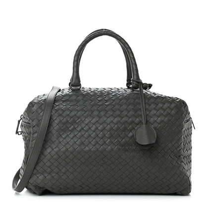 Bottega Veneta Nappa Intrecciato Boston Grey 1 of 9
