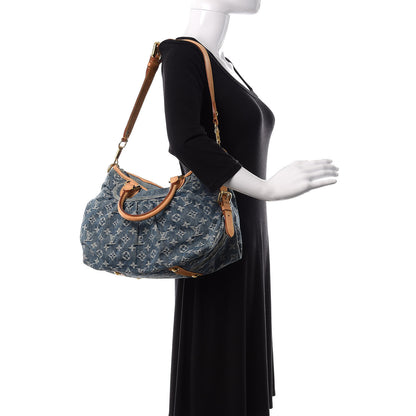 Louis Vuitton Denim Neo Cabby MM Blue 2 of 13