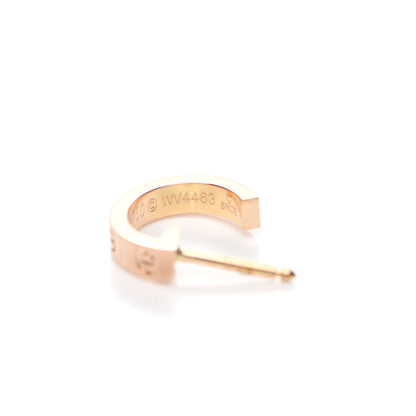 Cartier 18K Pink Gold Small LOVE Hoop Earrings 5 of 5