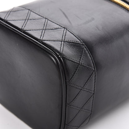 Chanel Lambskin Vanity Cosmetic Case Black 10 of 16