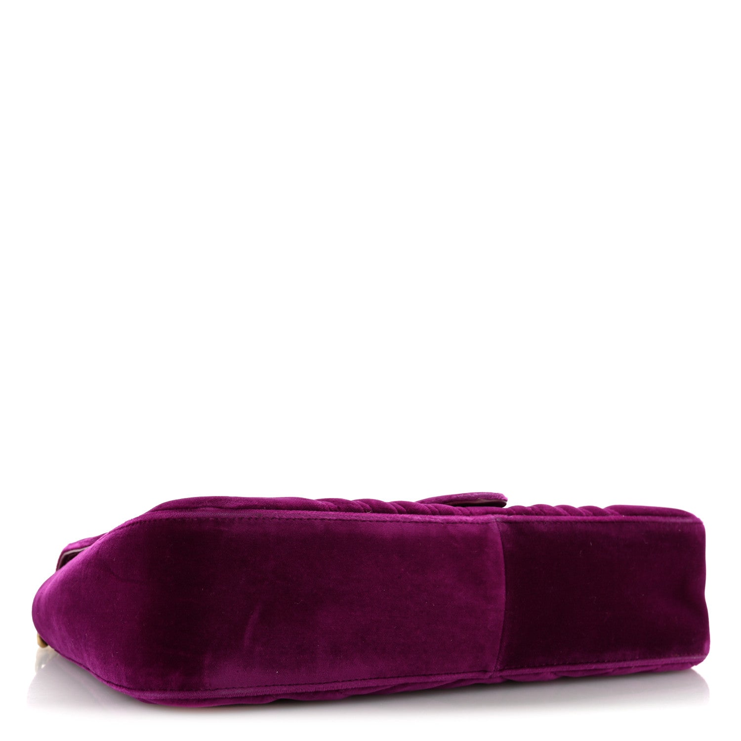 Gucci Velvet Matelasse Medium GG Marmont Shoulder Bag Fuchsia Violet Cyclamen 4 of 13