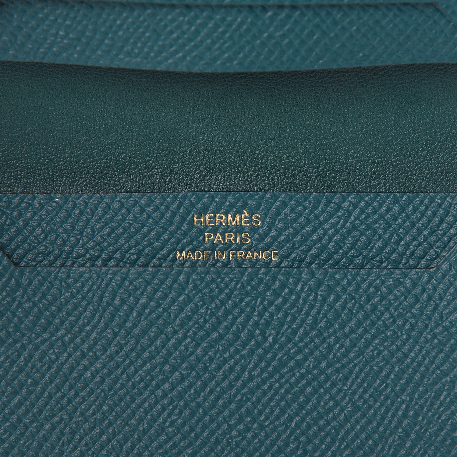 Hermes Epsom Bearn Card Holder Wallet Vert Bosphore 6 of 8