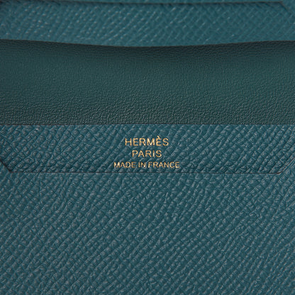 Hermes Epsom Bearn Card Holder Wallet Vert Bosphore 6 of 8