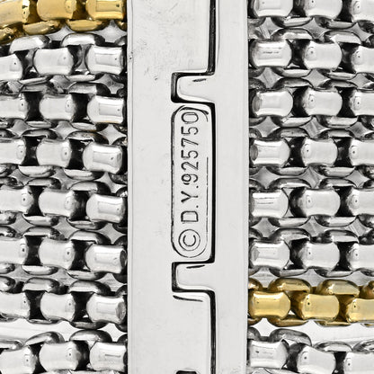 David Yurman Sterling Silver 18K Yellow Gold Eight-Row Box Chain Bracelet 3 of 3