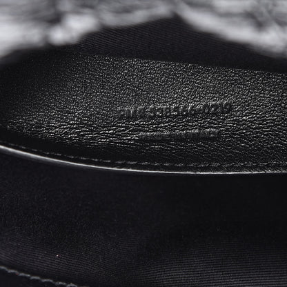 Saint Laurent Crinkled Calfskin Matelasse Monogram Baby Niki Chain Satchel Black 7 of 10