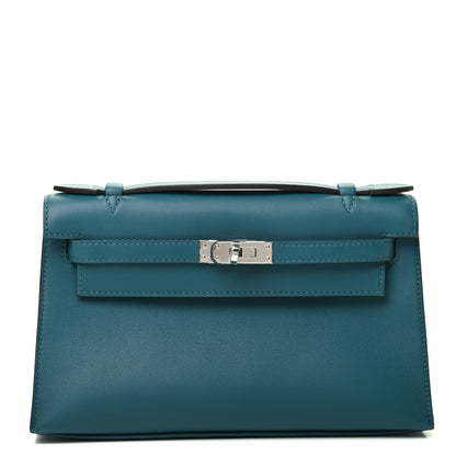 Hermes Swift Kelly Pochette Clutch Vert Bosphore 1 of 10