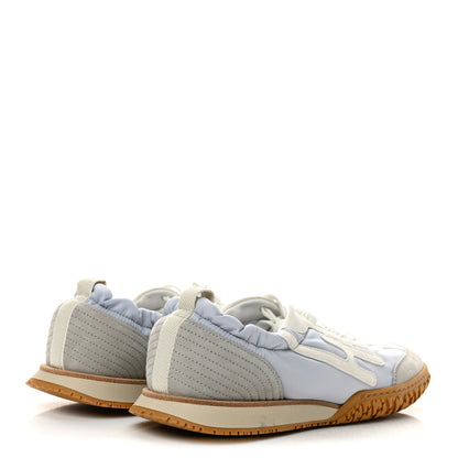 Hermes Suede Goatskin Jet Sneakers 40 Gris Arctique White 5 of 11