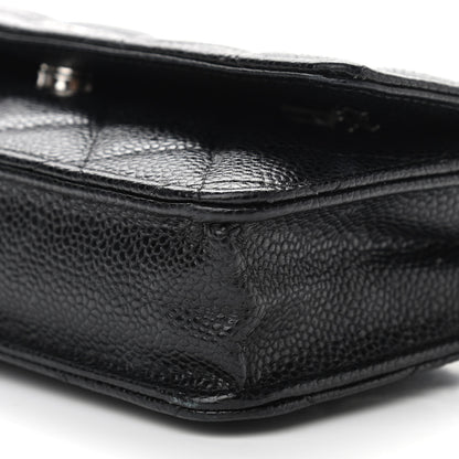 Chanel Caviar Quilted Wallet On Chain WOC Black 11 of 12