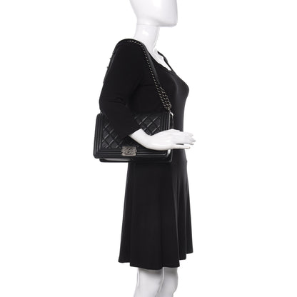 Chanel Lambskin Quilted New Medium Boy Flap Black 3 of 12