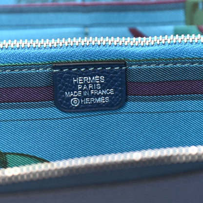Hermes Epsom Silk'In Wallet Bleu Saphir 6 of 10