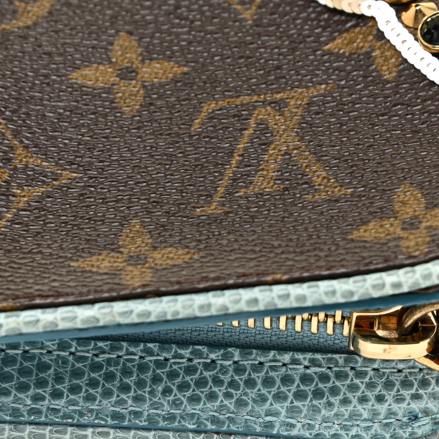 Monogram Lizard Embellished Les Extraordinaires Clutch