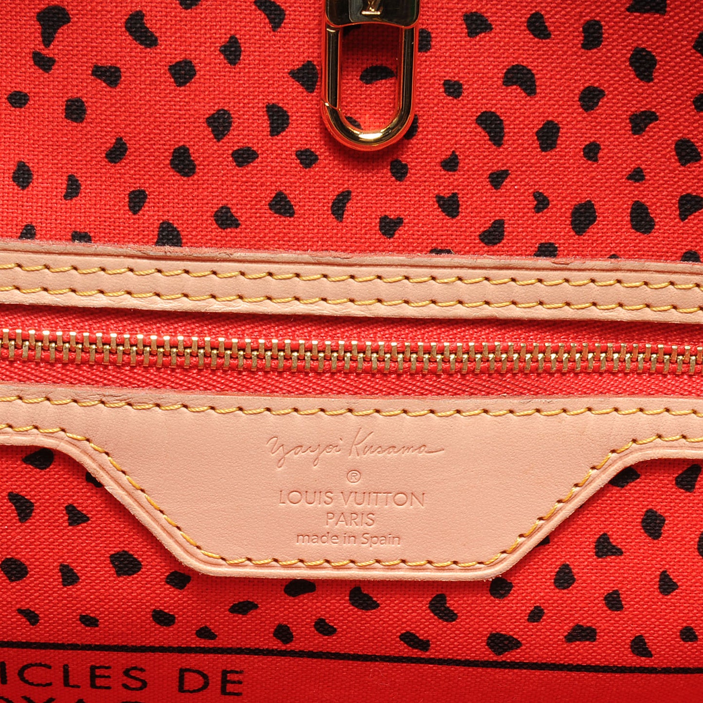 Monogram Kusama Waves Neverfull MM Red
