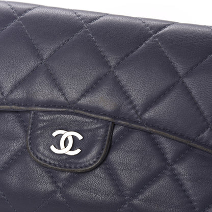 Chanel Lambskin Quilted Large Flap Wallet Purple 10 of 15