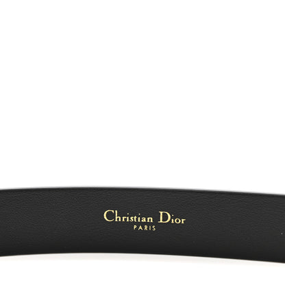 Christian Dior Calfskin 30 Montaigne Cut-Out CD Belt 80 32 Black 4 of 5