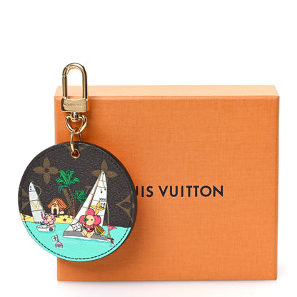 Louis Vuitton Monogram 2023 Christmas Animation Sailing Vivienne Bag Charm Key Ring Dragonfruit Pink 5 of 5