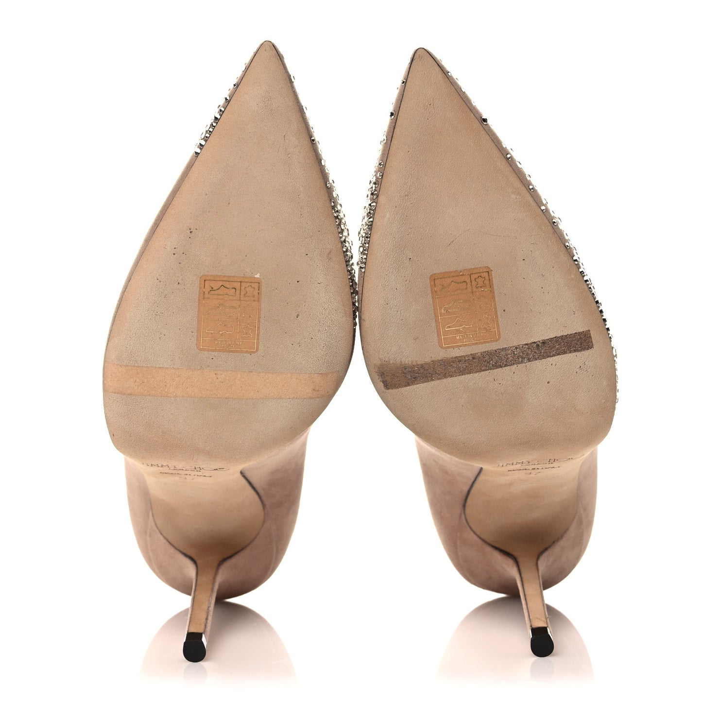 Suede Crystal Embellished Love 100 Pumps 37 Ballet Pink