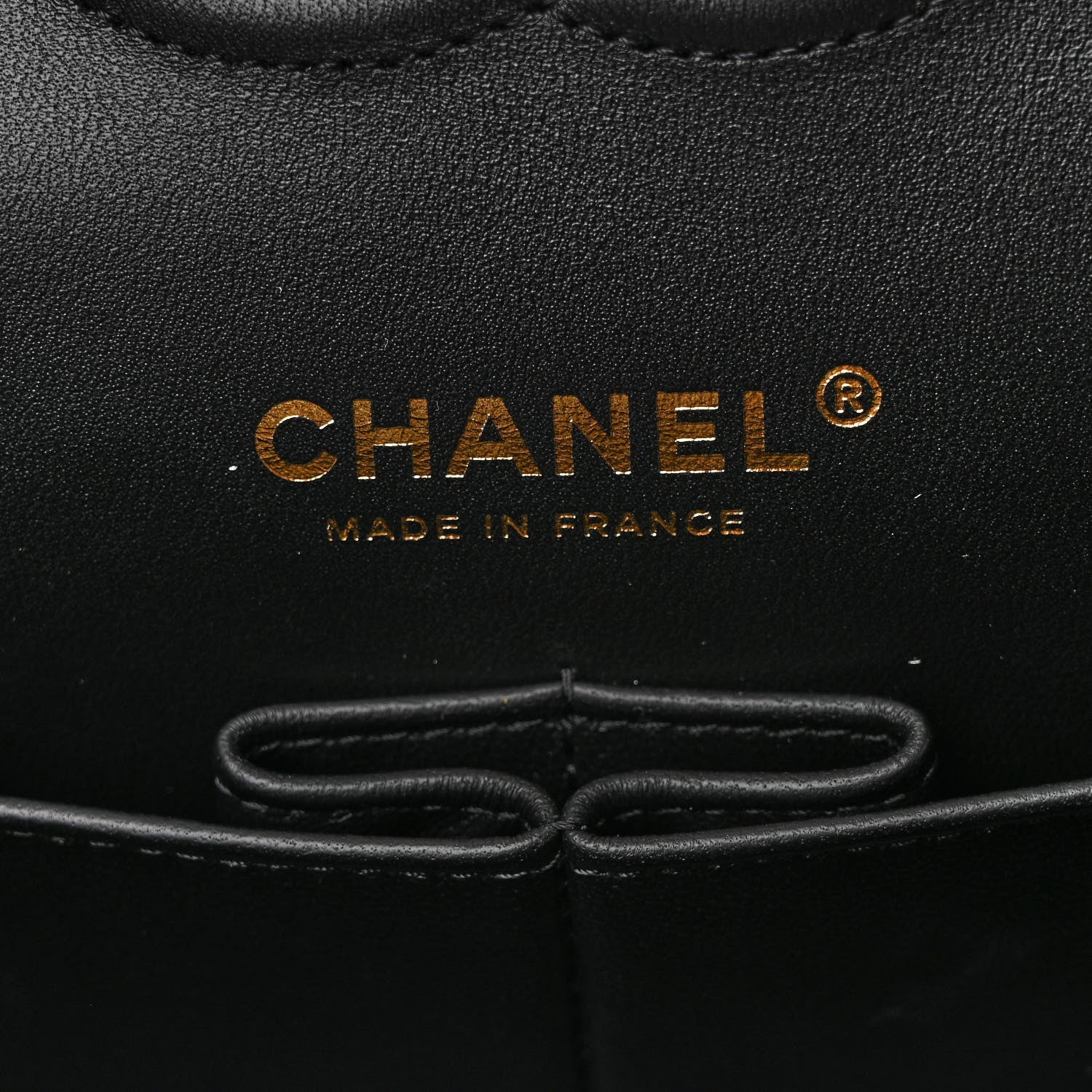 Chanel Lambskin Quilted Medium Double Flap Black White 6 of 10