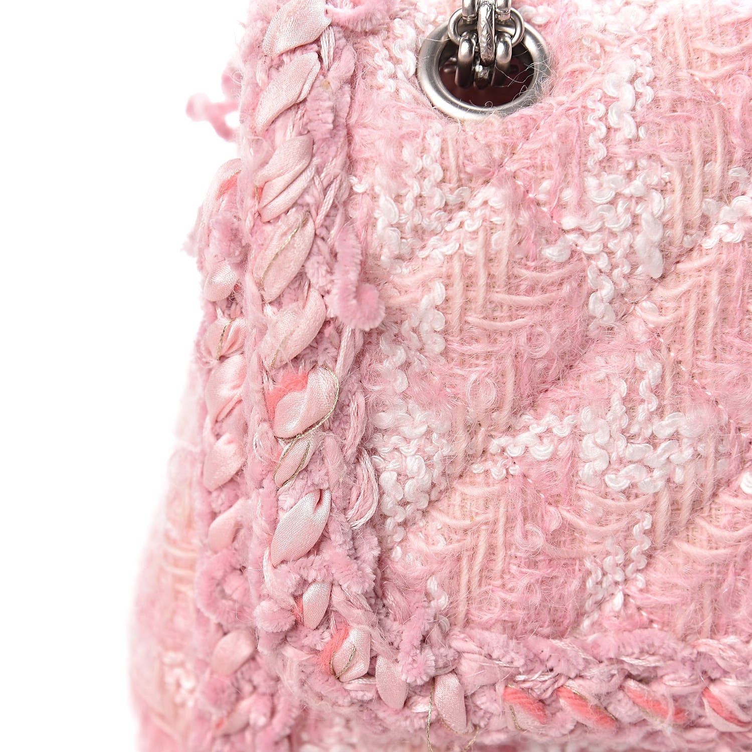 Chanel Tweed Braid Mini Reissue Square Flap Pink 15 of 17