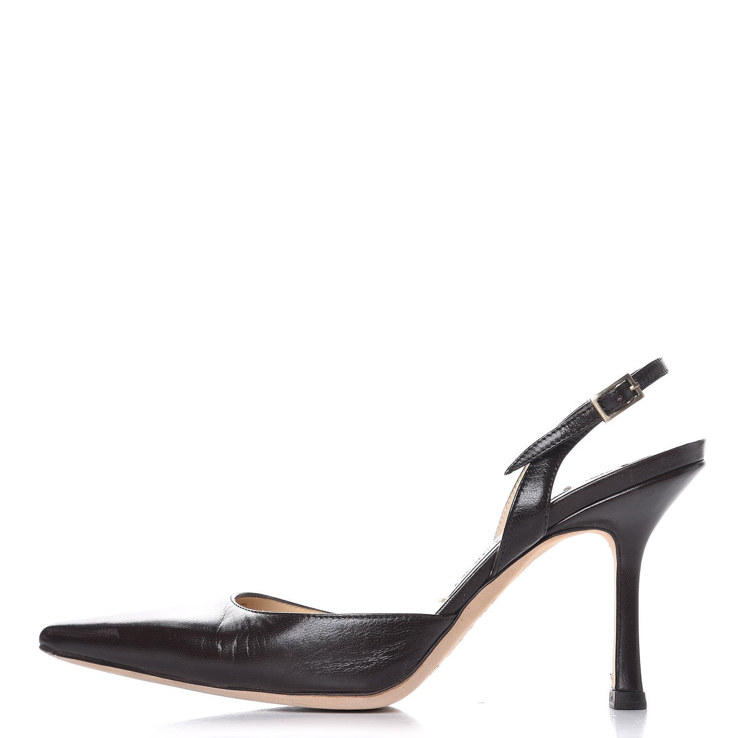 Jimmy Choo Calfskin Gill Slingback Pumps 35.5 Brown 1 of 13