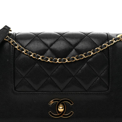 Chanel Sheepskin Quilted Small Vintage Mademoiselle Flap Black 5 of 12