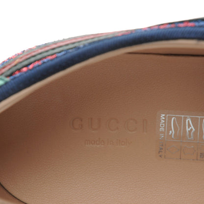 Gucci Lurex Calfskin Web GG Monogram Womens Falacer Sneakers 41 Iridescent Blue Iridescent Red Silver 6 of 12