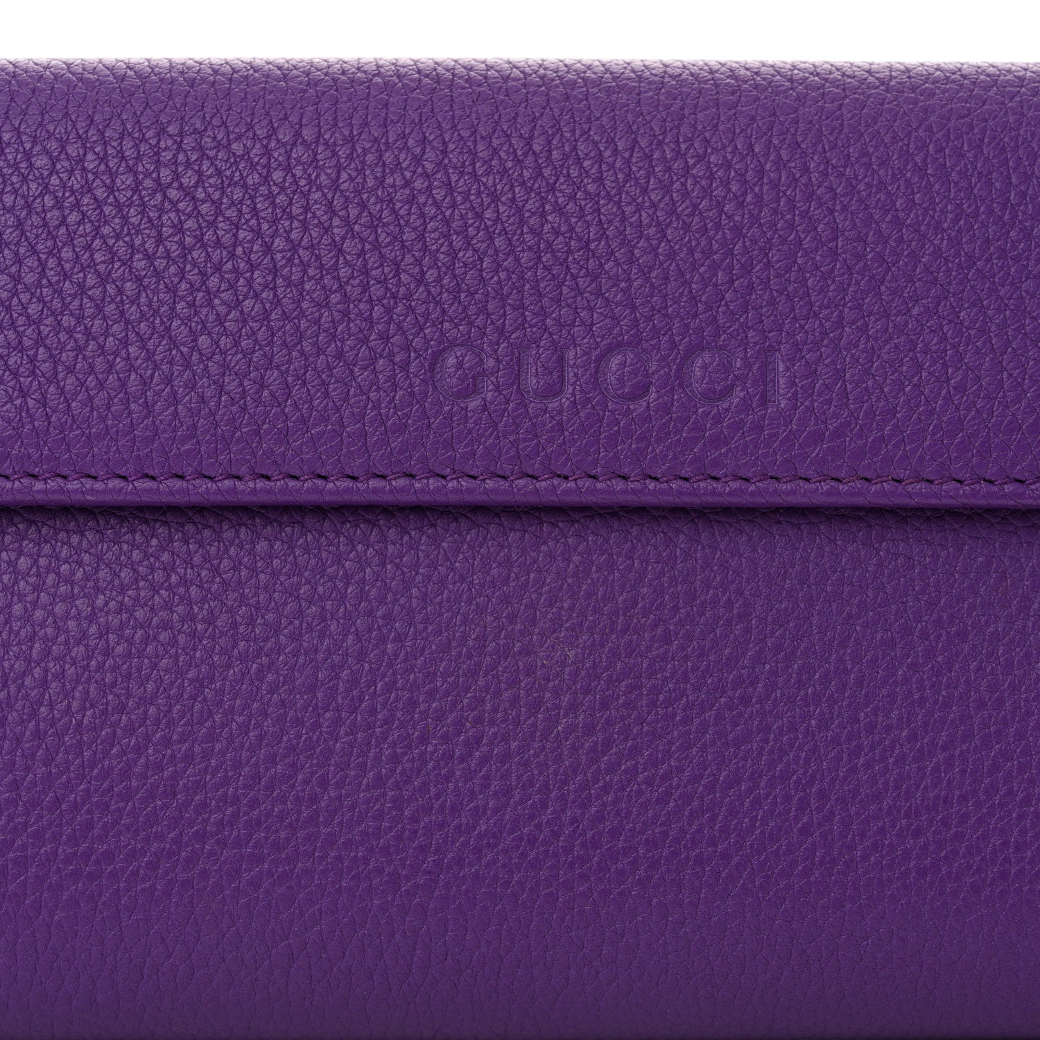 Gucci Grained Calfskin Continental Zip Wallet Purple 9 of 13