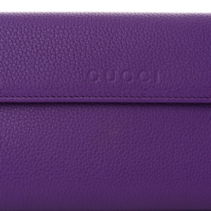 Gucci Grained Calfskin Continental Zip Wallet Purple 9 of 13