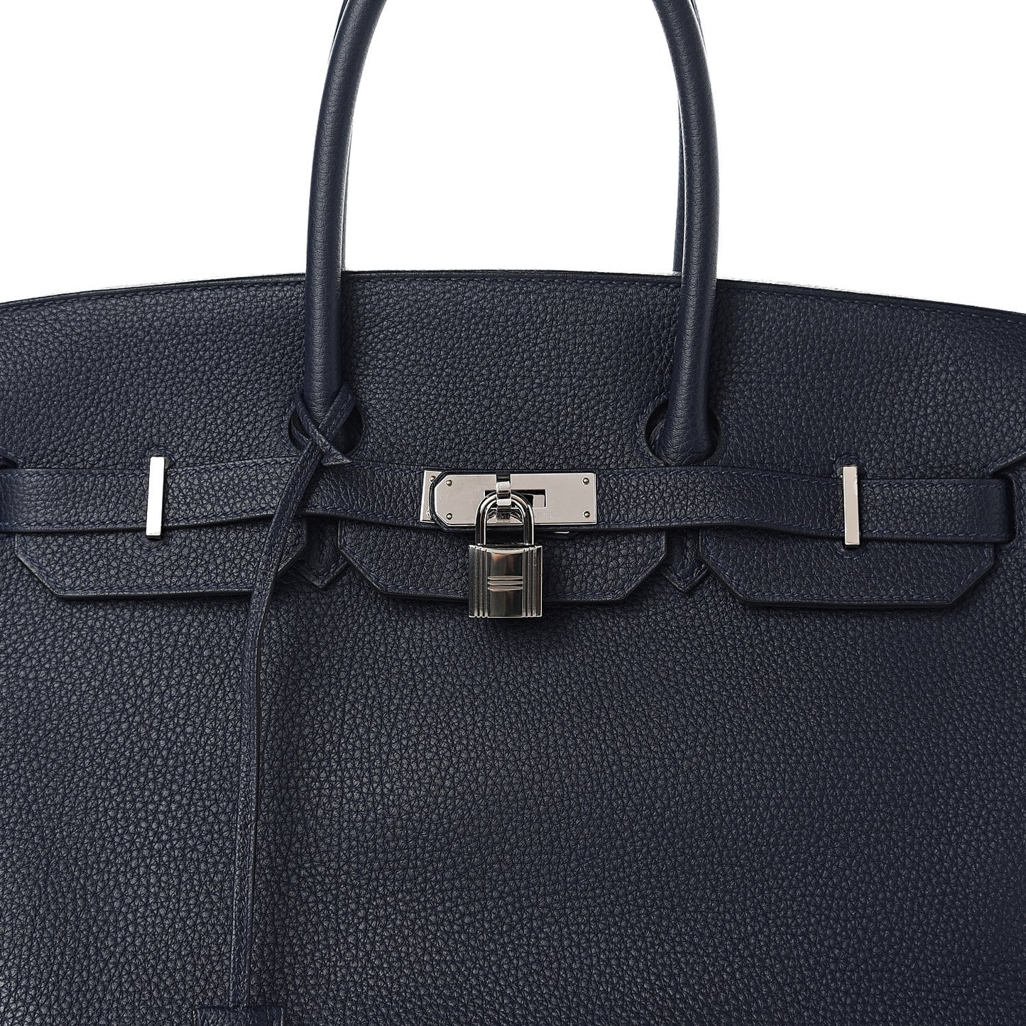Togo Birkin Verso 35 Bleu Nuit Orange Poppy