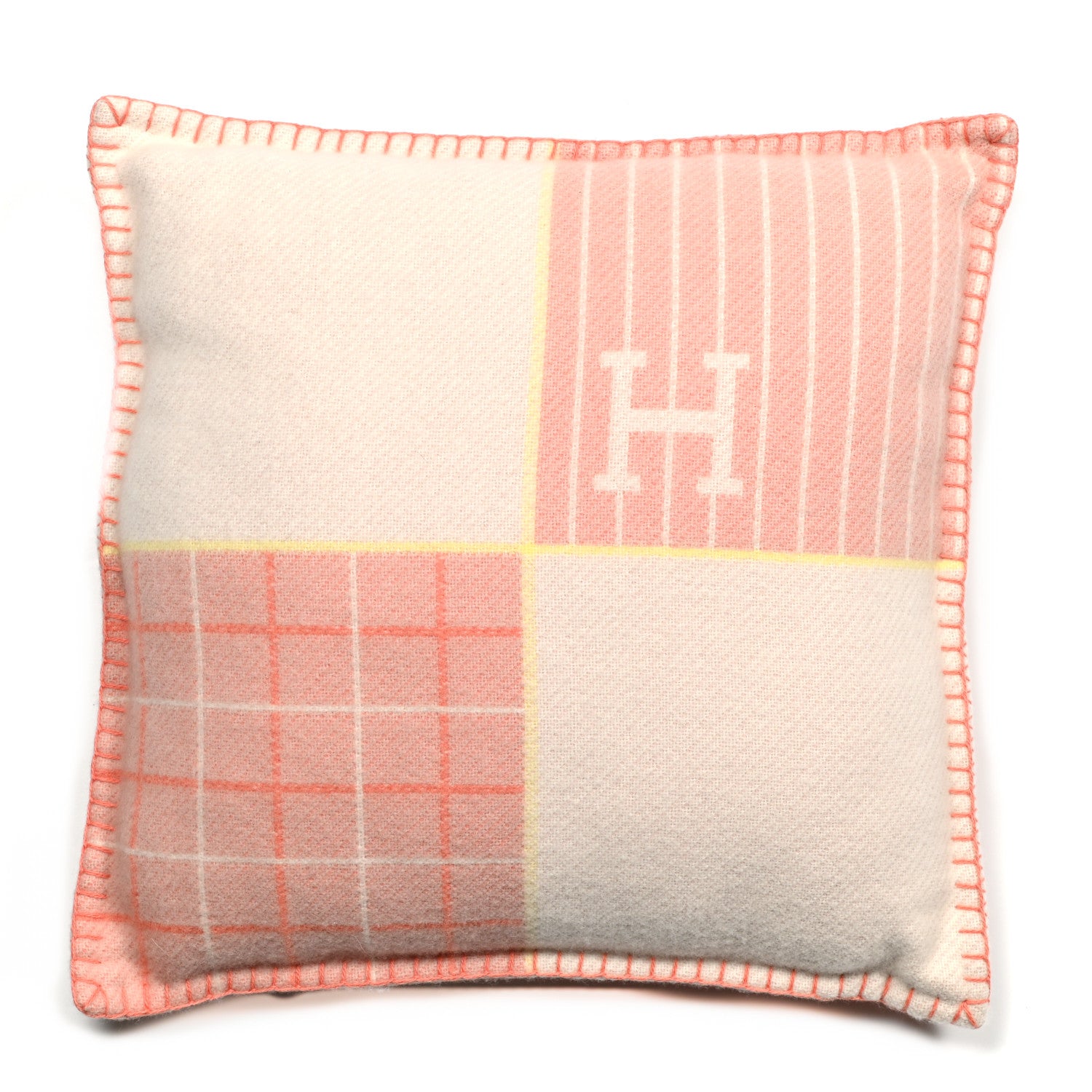 Hermes Wool Cashmere Avalon Cabriole Pillow Melon 1 of 4